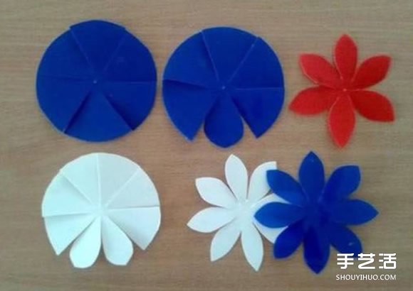 幼儿手工教程：简单又好玩的剪纸弹簧花小制作 -  www.shouyihuo.com
