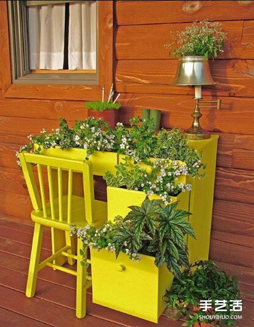 家里的旧家具怎么处理 旧家具改造花盆花架DIY -  www.shouyihuo.com